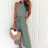 CASUAL STRIPED JUMPSUIT - FancyGad