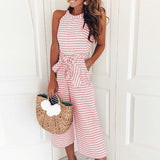 CASUAL STRIPED JUMPSUIT - FancyGad