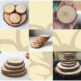 5pcs Unfinished Natural Round Wood Slices